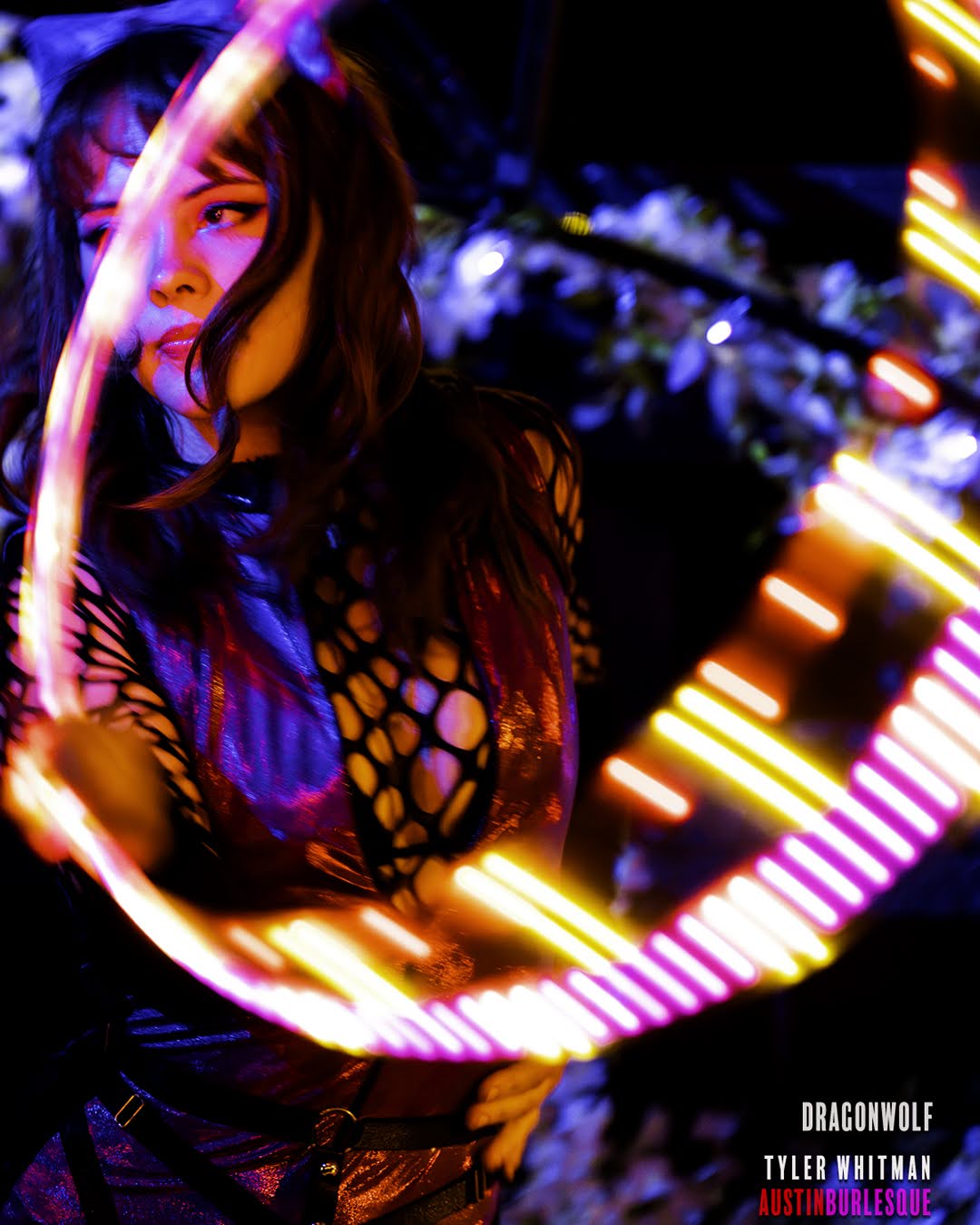 Darya Devotion LED burlesque performance Art Explosion