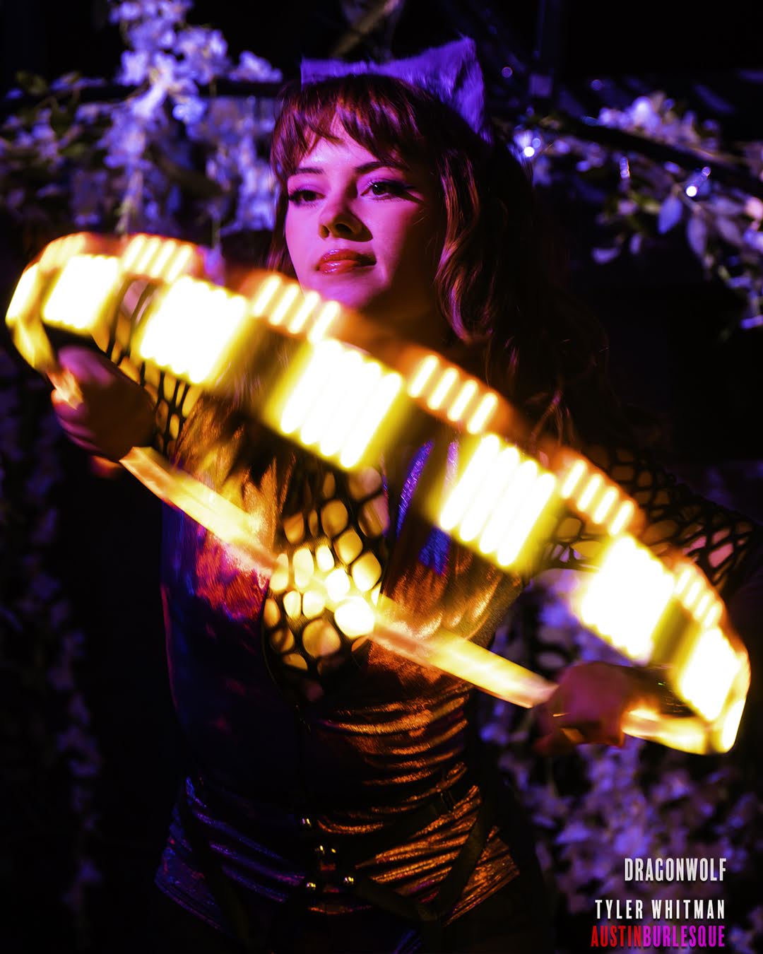 Darya Devotion LED burlesque performance Art Explosion